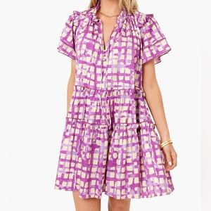Hunter Bell Cobblestone Lavender Merritt Dress